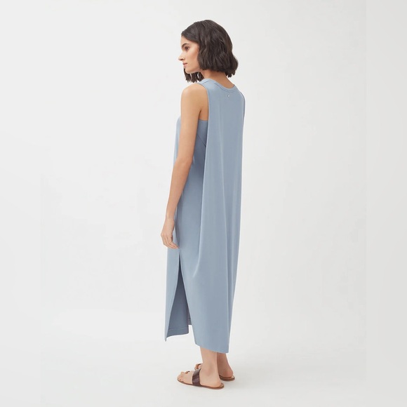 Cuyana Dresses & Skirts - Cuyana Pima Cotton Drape Back Dress in Gray Size Small